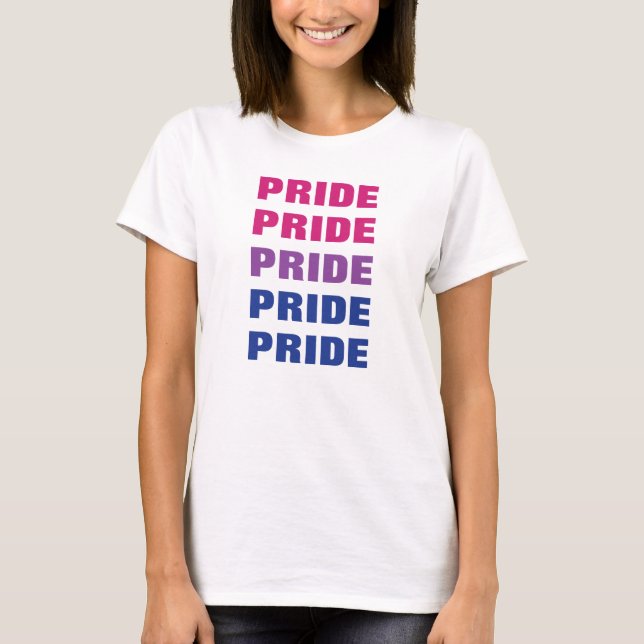 Bisexueller LGBTQ-Pride, anpassbarer, mehrfacher T T-Shirt (Vorderseite)