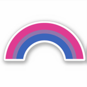 Bisexueller Regenbogen Aufkleber