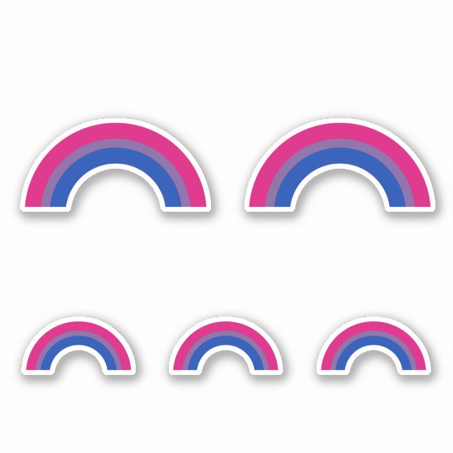 Bisexueller Regenbogen Aufkleber (Vorderseite)