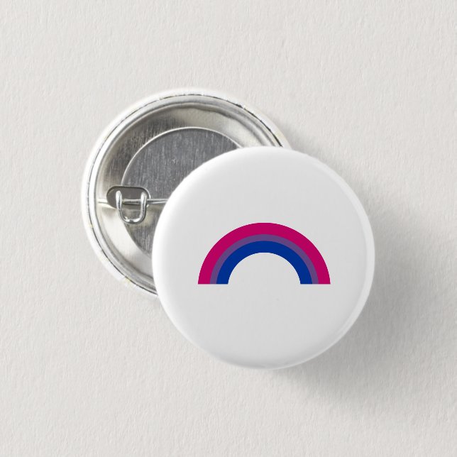 Bisexueller Regenbogen Button (Vorne & Hinten)