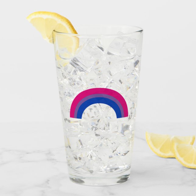 Bisexueller Regenbogen Glas (Vorderseite Ice)