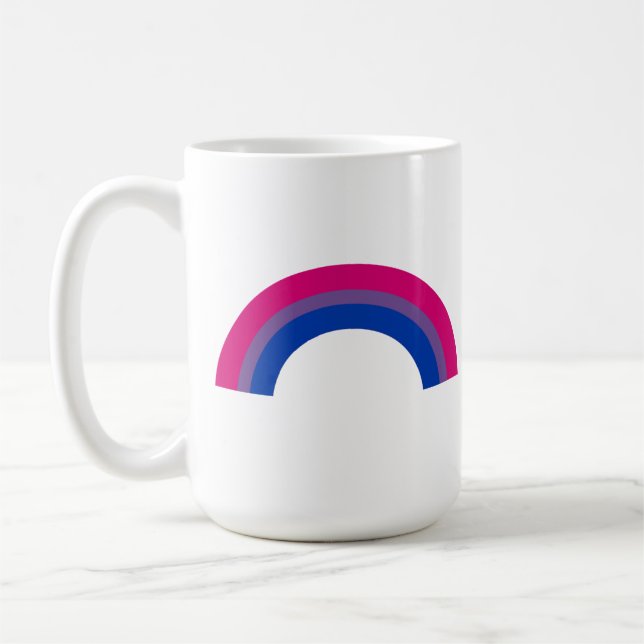 Bisexueller Regenbogen Kaffeetasse (Links)