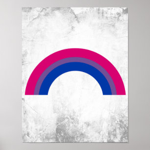 Bisexueller Regenbogen Poster