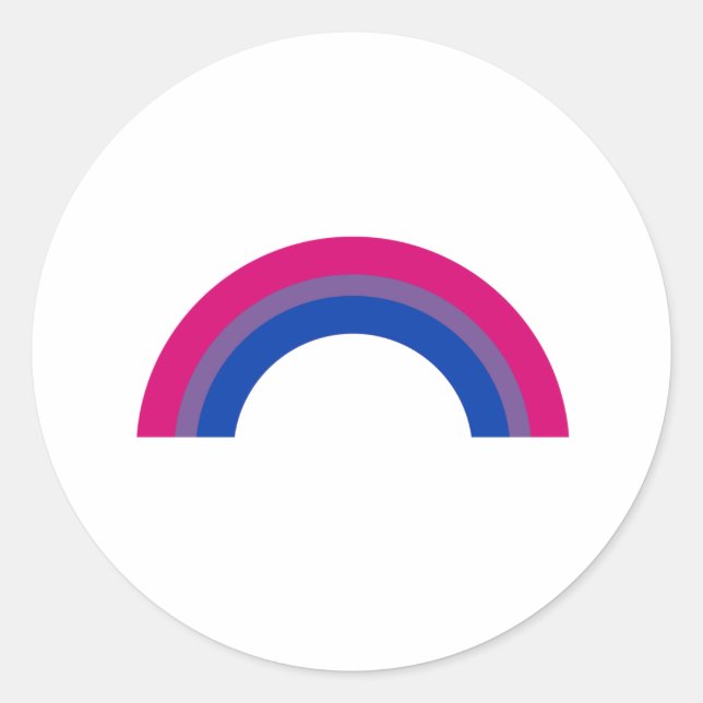Bisexueller Regenbogen Runder Aufkleber (Vorderseite)