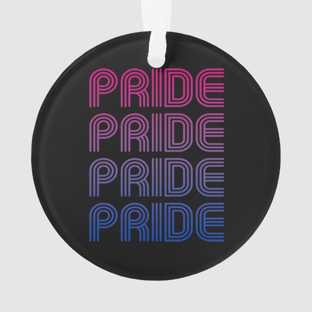 Bisexueller Retro-Stolz Ornament (Rückseite)