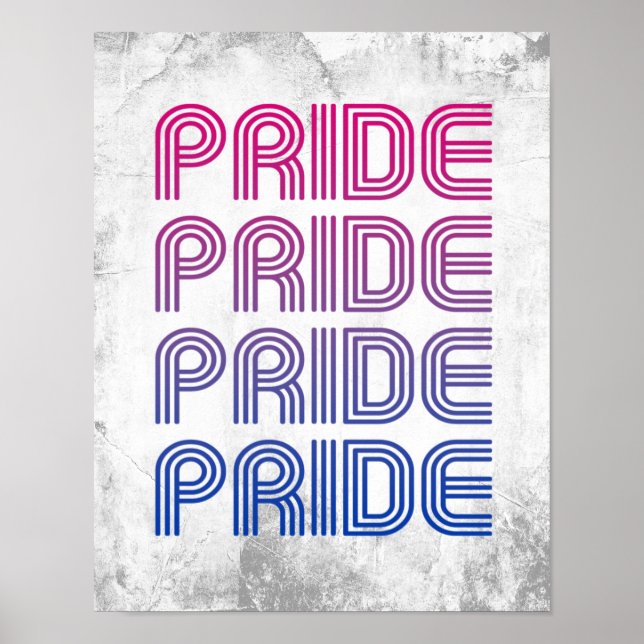 Bisexueller Retro-Stolz Poster (Vorne)