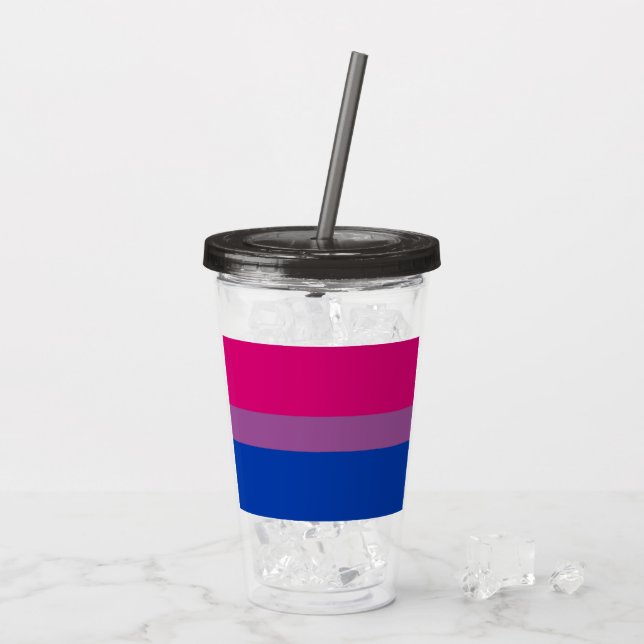 Bisexueller Stolz! Acryltrinkbecher (Rückseite Ice)