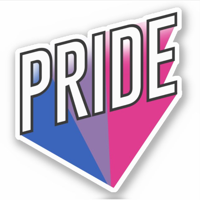Bisexueller Stolz Aufkleber (Vorderseite)