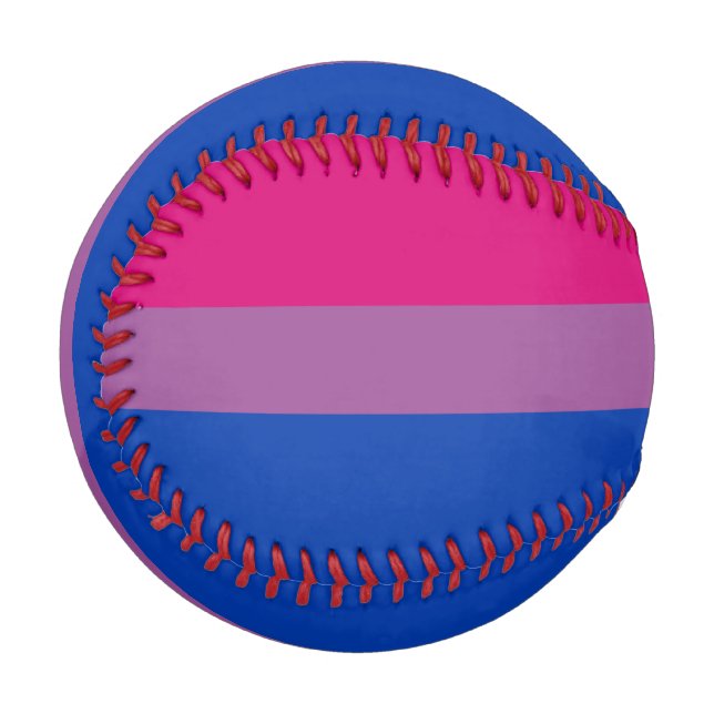 Bisexueller Stolz (Bi-Flagge) Baseball (Vorderseite Links)