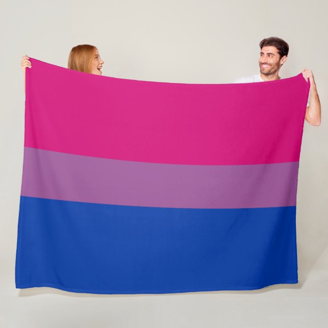 Bisexueller Stolz (Bi-Flagge) Fleecedecke (Beispiel)