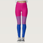 Bisexueller Stolz (Bi-Flagge) Leggings<br><div class="desc">Dieses Design zeigt die BiSexuelle Stolz-Fahne, die 1998 von Michael Page entworfen wurde. Es sollte der Bisexuellen-Gemeinschaft ein eigenes Symbol geben, das mit der Gay Pride-Fahne vergleichbar ist. In der Fahne ist das Rosa für die gleiche Anziehungskraft der Geschlechter, Blau für unterschiedliche Anziehungskraft der Geschlechter, und lila ist es, die...</div>