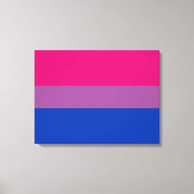 Bisexueller Stolz (Bi-Flagge) Leinwanddruck (Vorderseite)
