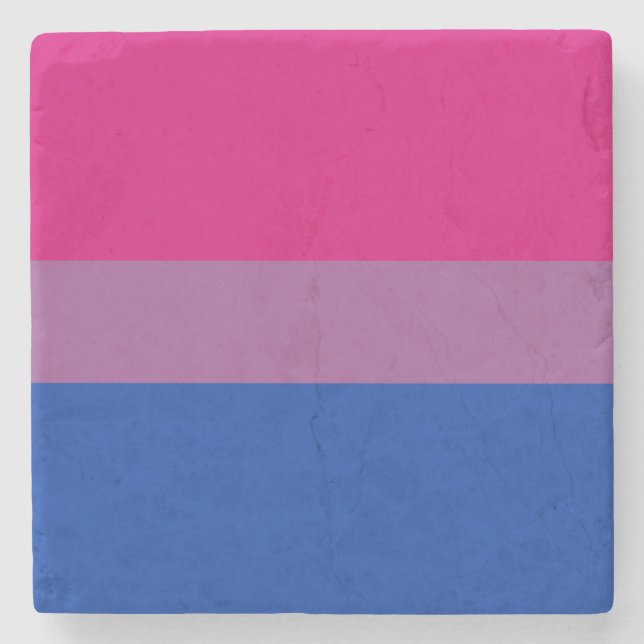 Bisexueller Stolz (Bi-Flagge) Steinuntersetzer (Vorderseite)