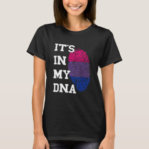 Bisexueller Stolz DNA Daumenabdruck Bisexuelle Fla T-Shirt