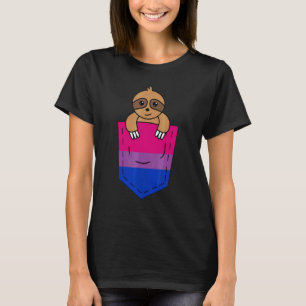 Bisexueller Stolz Faultier Tasche Gay Pride Flagge T-Shirt