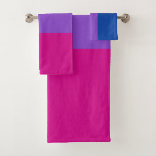 Bisexueller Stolz, fette Streifen, LGBTQ-PRIDE Badhandtuch Set