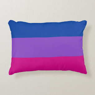 Bisexueller Stolz, fette Streifen, LGBTQ-PRIDE Dekokissen