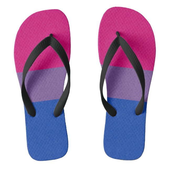 Bisexueller Stolz Flag gefärbt Hintergrund Flip Flops (Fußbett)