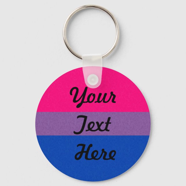 Bisexueller Stolz Flag gefärbt Hintergrund Schlüsselanhänger (Vorderseite)