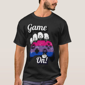 Bisexueller Stolz Game On Tiger Pfote Controller-S T-Shirt