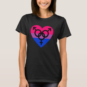 Bisexueller Stolz LGBTQIA+ Liebe und Unterstützung T-Shirt