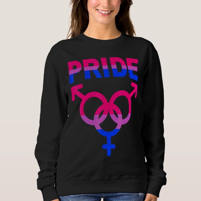 Bisexueller Stolz LGBTQUIA Liebe Unterstützung Män Sweatshirt (Vorderseite)
