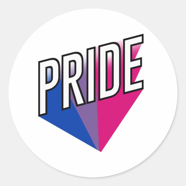 Bisexueller Stolz Runder Aufkleber (Vorderseite)