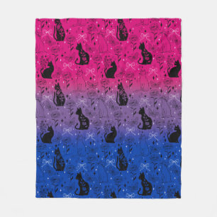 Bisexueller Stolz Schwarze Katze - Mystische Hexer Fleecedecke