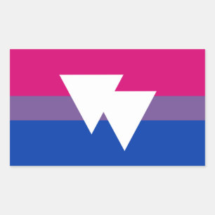Bisexueller Stolz und Symbol - Rechteckiger Aufkleber