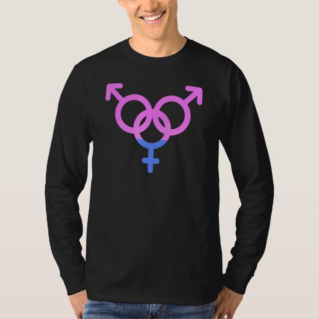Bisexueller Stolz Unterstützung der Liebe von Lgbt T-Shirt (Vorderseite)