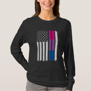 Bisexueller Stolz US-amerikanische Fahne Liebe gew T-Shirt