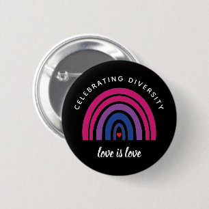 Bisexueller Stolz zum Feiern der Liebe des Diversi Button