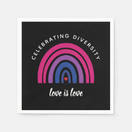 Bisexueller Stolz zum Feiern der Liebe des Diversi Serviette