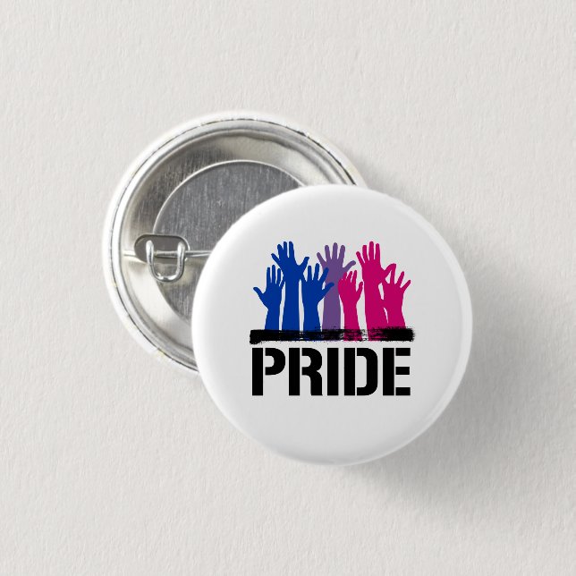 Bisexueller Stolz Zusammen Button (Vorne & Hinten)