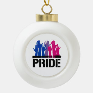 Bisexueller Stolz Zusammen Keramik Kugel-Ornament