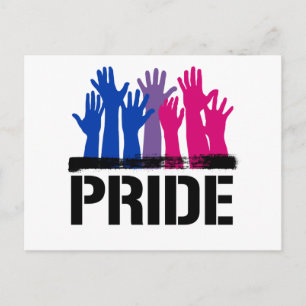 Bisexueller Stolz Zusammen Postkarte