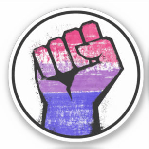 Bisexueller Stolzfaustkreis Aufkleber