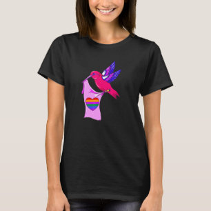 Bisexueller Vogel Kolibri Bi Stolz LGBTQ Regenboge T-Shirt