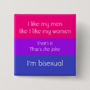 Bisexueller Witz Button