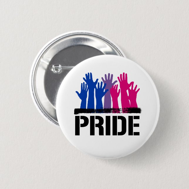 Bisexueller Zusammen-Stolz Button (Vorne & Hinten)