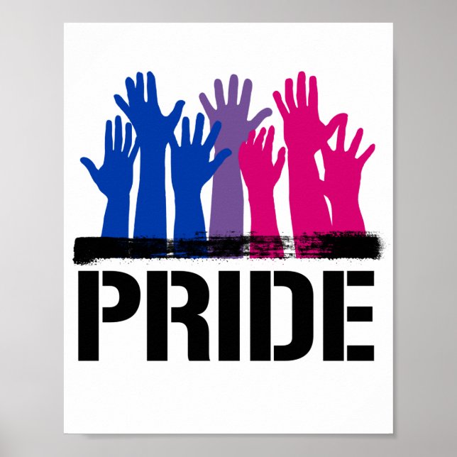 Bisexueller Zusammen-Stolz Poster (Vorne)