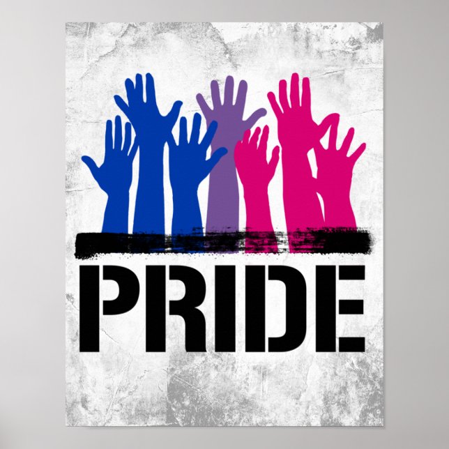Bisexueller Zusammen-Stolz Poster (Vorne)