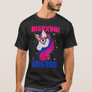 Bisexuelles Einhorn Bi-Flagge Bisexualität Stolz L T-Shirt