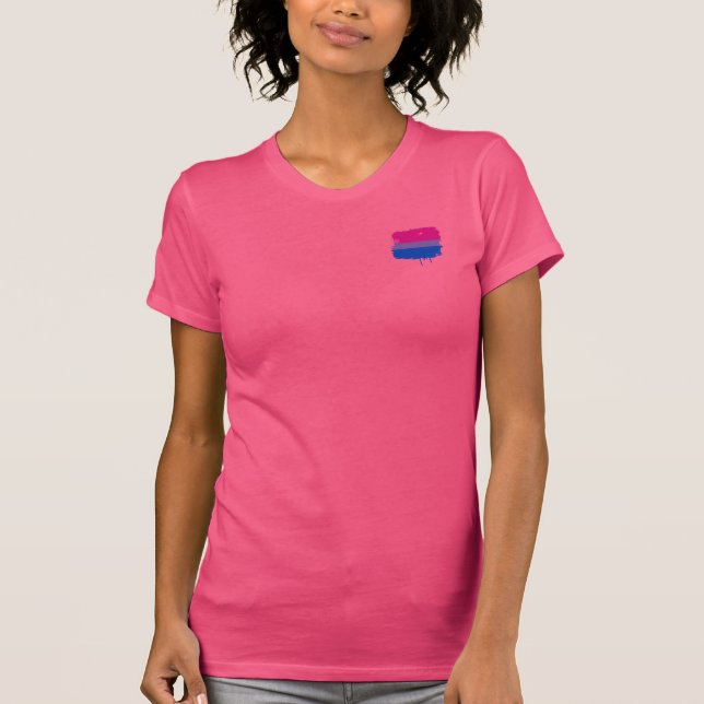 BISEXUELLES FLAGGEN-BRATENFETT T-Shirt (Vorderseite)