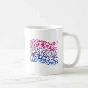 BISEXUELLES FLAGGEN-WORTMUSTER TASSE