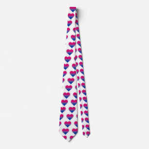 Bisexuelles Flaggenherz Krawatte