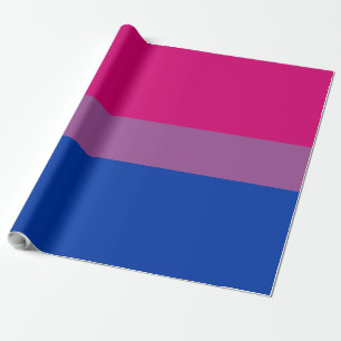 Bisexuelles LGBTQ-Flag Streifen Muster rosa Geschenkpapier