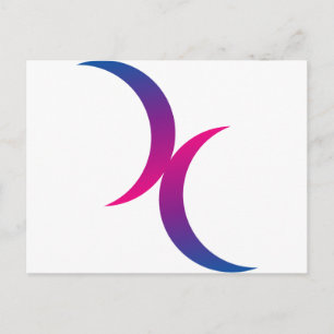 Bisexuelles Mondsymbol Postkarte