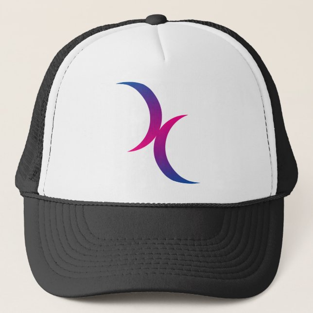 Bisexuelles Mondsymbol Truckerkappe (Vorderseite)