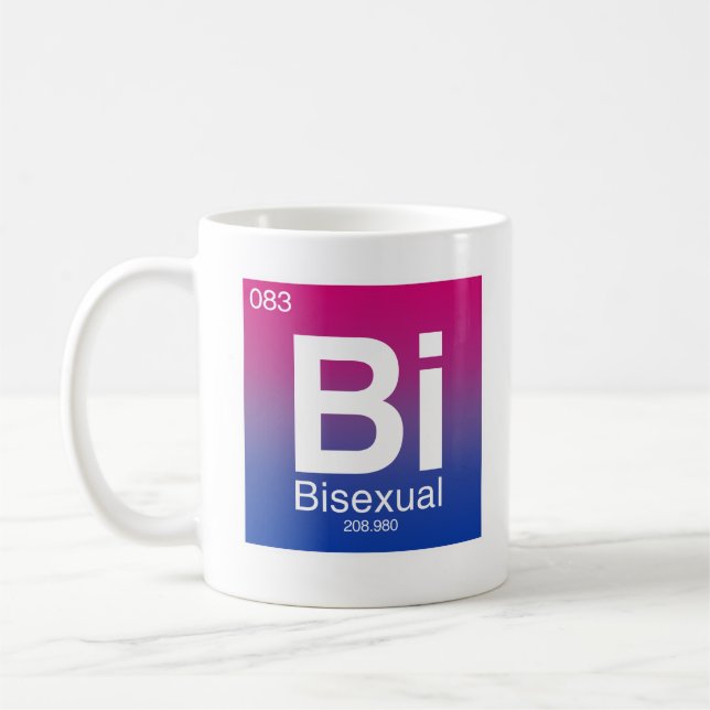 Bisexuelles Periodisches Tabellenelement Kaffeetasse (Links)